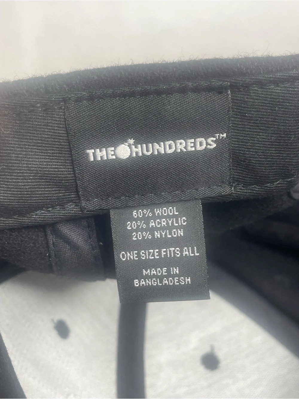 VTG Y2K THE HUNDREDS Los Angeles LA Hat StrapBack Wool Blend Black Baseball Cap